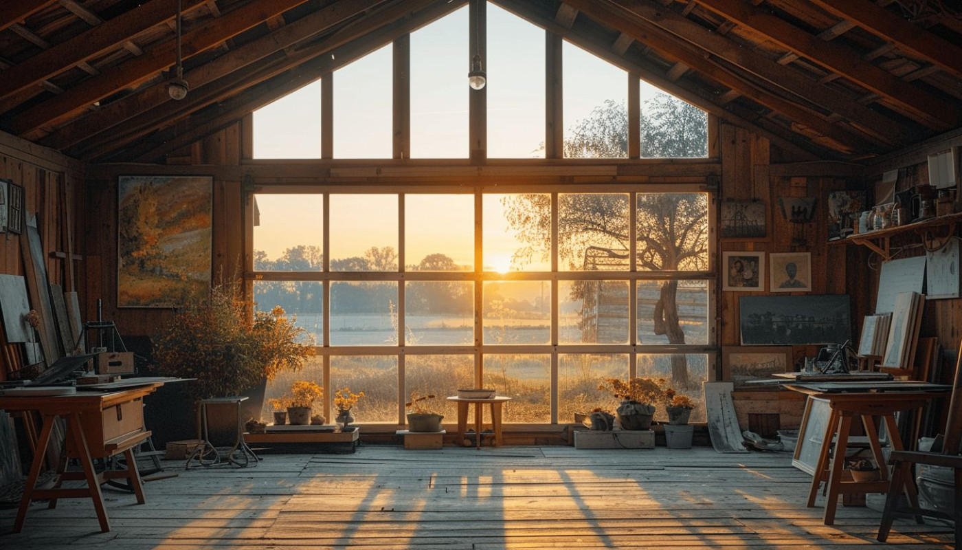 Découverte de la veranda atelier d'artiste et de la fenetre loft atelier, tendances de menuiserie en Sarthe